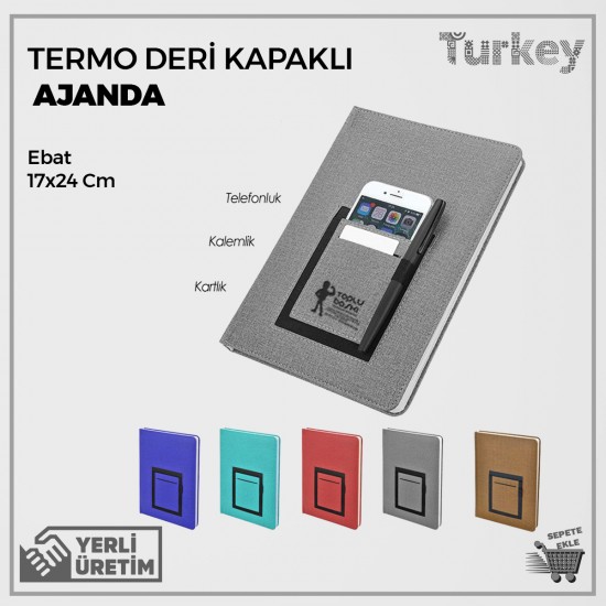 Termo Deri Kapaklı Kişiye Özel Ajanda